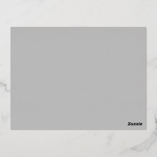 Shining Silver Botanical ingelijst RSVP Folie Uitnodiging Briefkaart (Achterkant)