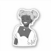 Shining Smile Girl Sticker (Voorkant)