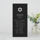 Shining Star Bar/Bat Mitzvah Program Programmakaart (Staand voorkant)