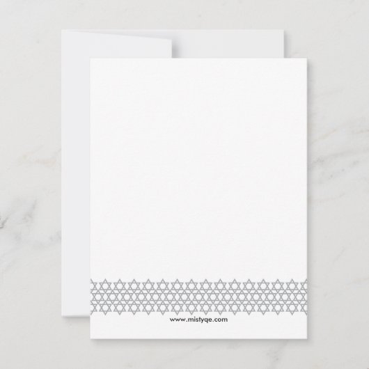 Shining Star Bar Mitzvah Hartelijk dank Notitiekaartje (Voorkant)