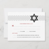 Shining Star Bar Mitzvah RSVP Kaartje (Achterkant)