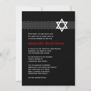 Shining Star Bar Mitzvah Uitnodiging
