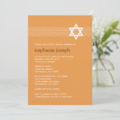 Shining Star Bat Mitzvah Uitnodiging (Staand voorkant)