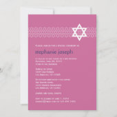 Shining Star Bat Mitzvah Uitnodiging (Voorkant)