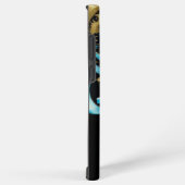 Shining Star Blue Flower Gold Samsung Galaxy Hoesje (Rechterkant)