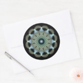 Shining star fractal ornament ronde sticker (Envelop)