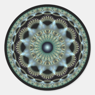Shining star fractal rond ornament ronde sticker