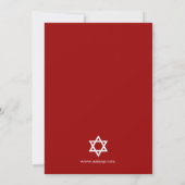 Shining Star Hanukkah Party Invitation Kaart (Achterkant)