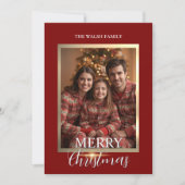 Shining Star Ingelijste Foto Kerst Kaart (Voorkant)