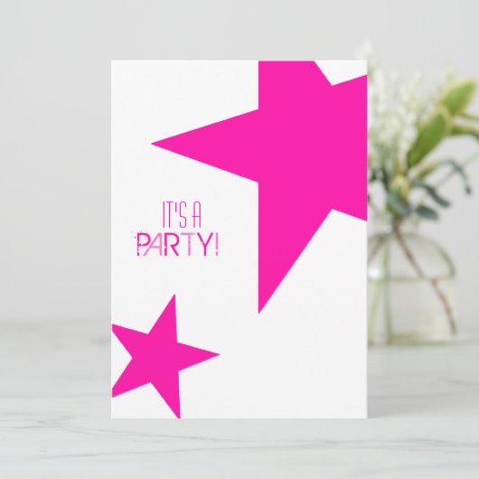 Shining Star Invitation Kaart (Staand voorkant)