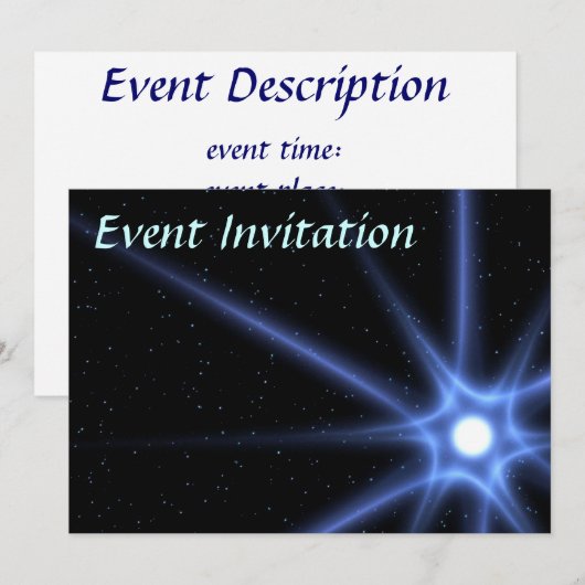 Shining Star Kaart (Voorkant / Achterkant)