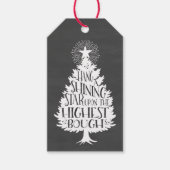 Shining Star Kerstboom Kraft Gift Labels Cadeaulabel (Voorkant)