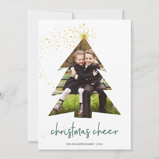 Shining Star | kerstfoto Feestdagenkaart (Voorkant)