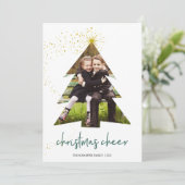 Shining Star | kerstfoto Feestdagenkaart (Staand voorkant)