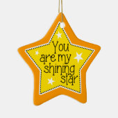 Shining Star Liefde, Familie en Vrienden-Kerstmis Keramisch Ornament (Rechts)