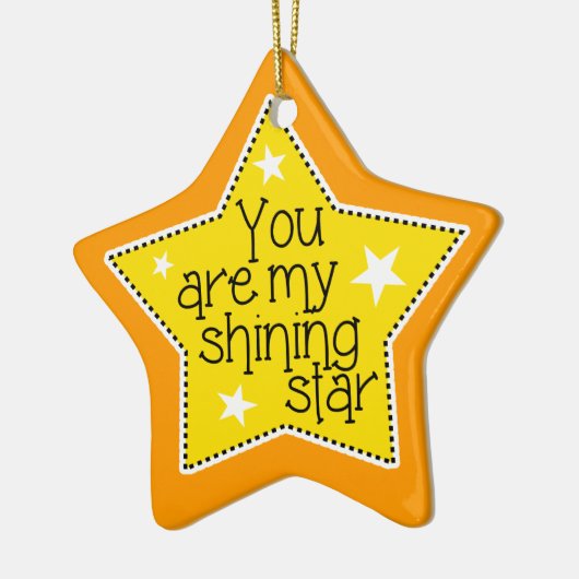 Shining Star Liefde, Familie en Vrienden-Kerstmis Keramisch Ornament (Links)