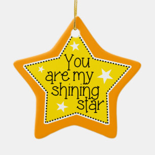 Shining Star Love, Family, en Friends-Kerstmis Keramisch Ornament
