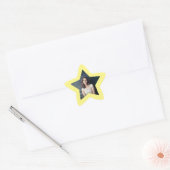 Shining Star met aangepaste foto Ster Sticker (Envelop)