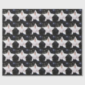 Shining Star Personalized Photo Space Background Cadeaupapier (Vlak)