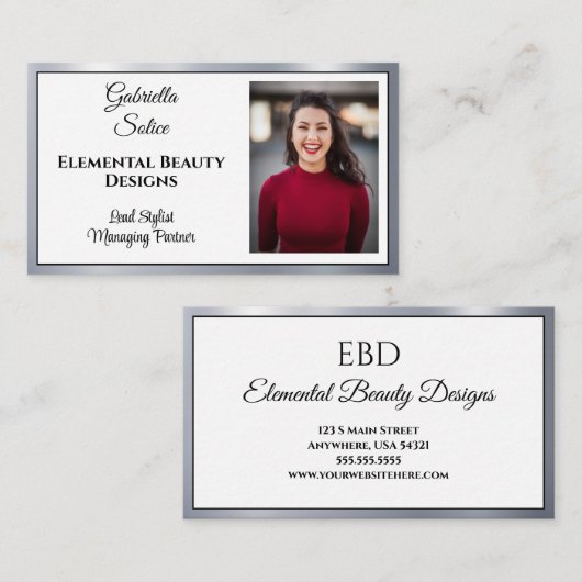 Shining Star Photo Business Card Visitekaartje (Voorkant / Achterkant)