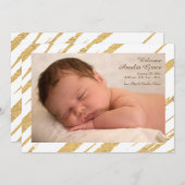 Shining Star Photo Invitation Kaart (Voorkant / Achterkant)