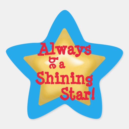 Shining Star Ster Sticker (Voorkant)