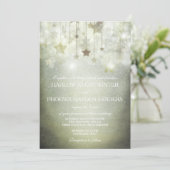 Shining Stars Wedding Invite Kaart (Staand voorkant)