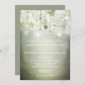 Shining Stars Wedding Invite Kaart (Voorkant / Achterkant)