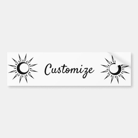 Shining Sun Crescent Moon Thunder_Cove Bumpersticker (Voorkant)