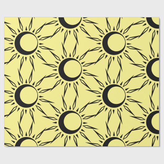 Shining Sun Crescent Moon Thunder_Cove Cadeaupapier (Vlak)