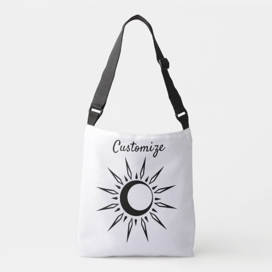 Shining Sun Crescent Moon Thunder_Cove Crossbody Tas (Voorkant)
