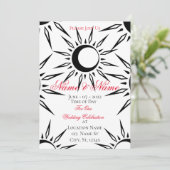 Shining Sun Crescent Moon Thunder_Cove Invitation Kaart (Staand voorkant)