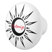 Shining Sun Crescent Moon Thunder_Cove Keramische Knop (Rechts)