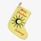 Shining Sun Crescent Moon Thunder_Cove Kleine Kerstsok (Voorkant (Hangend))