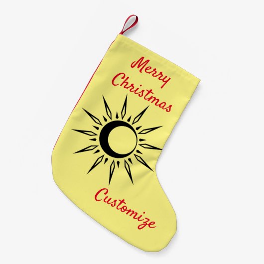 Shining Sun Crescent Moon Thunder_Cove Kleine Kerstsok (Voorkant (Hangend))