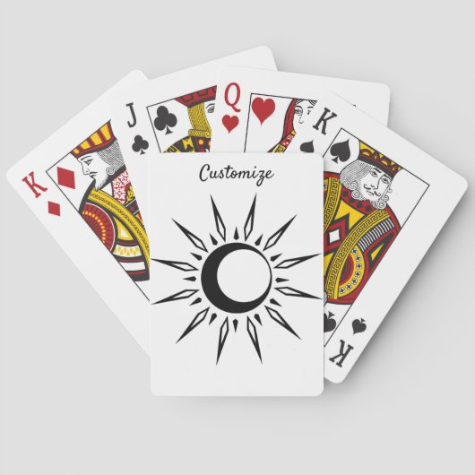 Shining Sun Crescent Moon Thunder_Cove Pokerkaarten (Achterkant)