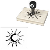 Shining Sun Crescent Moon Thunder_Cove Rubberstempel (Gestempeld)