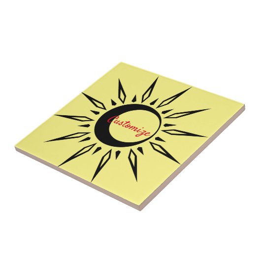 Shining Sun Crescent Moon Thunder_Cove Tegeltje (Zijkant)