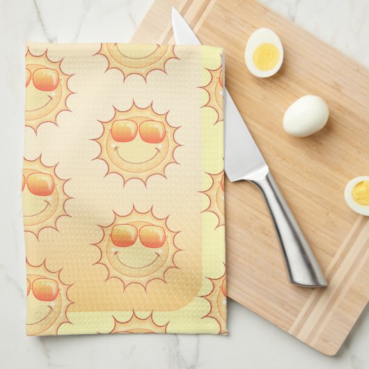 Shining Sun Pattern Theedoek (Quarter Fold)