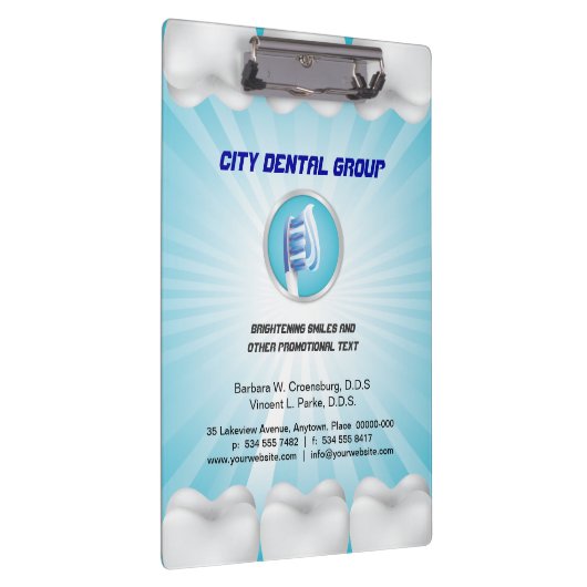 Shining Teeth Dentist Klembord (Rechts)