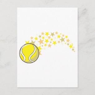 Shining Tennis Ball Star Briefkaart