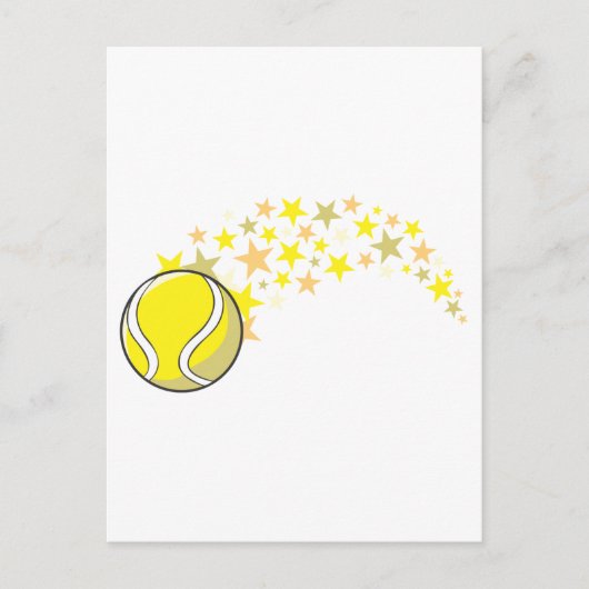 Shining Tennis Ball Star Briefkaart (Voorkant)