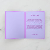 Shining Valentijn hart met liefde gedicht Kaart (Binnen)