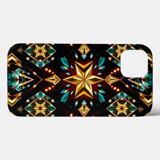 Shining Yellow Diamond Pattern Telefoon Case-Mate iPhone Case (Achterkant (horizontaal))