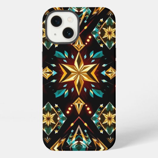 Shining Yellow Diamond Pattern Telefoon iPhone Hoesje (Achterkant)