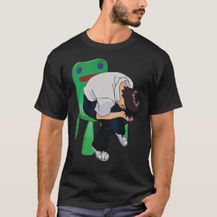 Shinji Ikari in de Froggy Stoel Classic T-Shirt