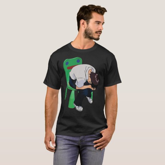 Shinji Ikari in de Froggy Stoel Classic T-Shirt (Voorkant volledig)