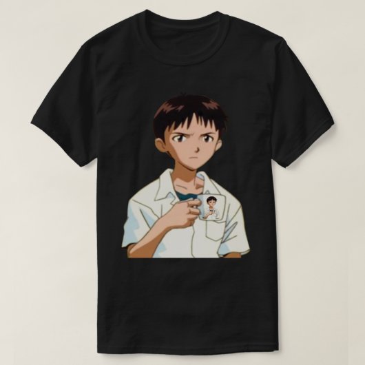 Shinji met Shinji-Mok T-shirt (Design voorkant)