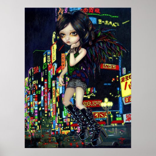 Shinjuku Angel ART PRINT gothic Japan fairy tokyo (Voorkant)