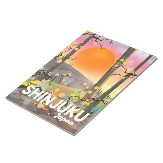 Shinjuku Japan reisposter Notitieblok (Schuin)